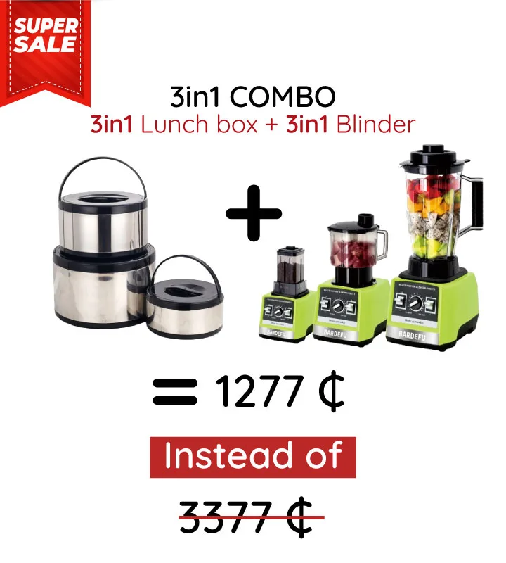 3in1 Combo - Blender +Lunch Box